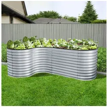 Konifera Hochbeet 240 x 160 x 82 cm Silber