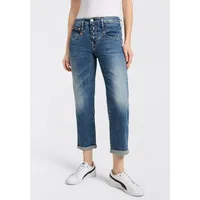 Herrlicher Boyfriend-Jeans »Shyra Tap Denim« mit halbverdeckter Knopfleiste, blau