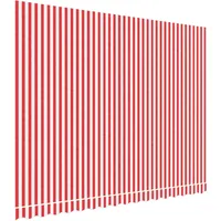 VidaXL Markisenbespannung Rot und Weiß Gestreift 4x3 m
