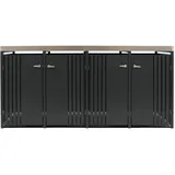 MCW Mülltonnenverkleidung O67-PK-4 260 x 125 x 84 cm schwarz