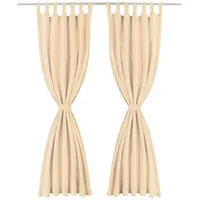 VidaXL Vorhänge aus Mikro-Satin 2 Stk. mit Schlaufen 140×175