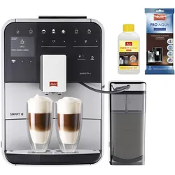 MELITTA Kaffeevollautomat "Barista TS Smart F850-102, schwarz", schwarz (silber, schwarz), B:25,9cm H:37,2cm T:46,7cm, Kaffeevollautomaten, 21 Kaffeerezepte & 8 Benutzerprofile, 2-Kammer Bohnenbehälter