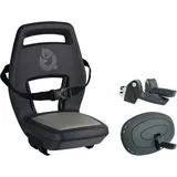 QIBBEL 6+ Junior bis 35 kg schwarz für Gepäckträger inkl. Fußstützen+Schutzplatten