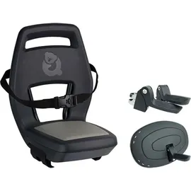 QIBBEL 6+ Junior bis 35 kg schwarz für Gepäckträger inkl. Fußstützen+Schutzplatten