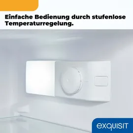 Exquisit KGC232-60-E-040C Kühl-Gefrierkombination (173 l, 1425 mm hoch, Weiß)