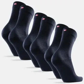 Danish Endurance Merino Crew Socken 5er Pack Schwarz/Grau Gepunktet/Grau Gestreift 43-47
