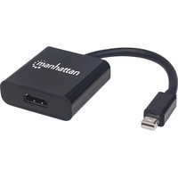 Manhattan Aktiver Mini-DisplayPort auf HDMI-Adapter, Mini-DisplayPort-Stecker auf HDMI-Buchse] Schwarz