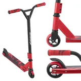 ArtSport Stunt Scooter Red Smoke - Trick Roller für Kinder & Jugendliche - Tretroller Rot Schwarz