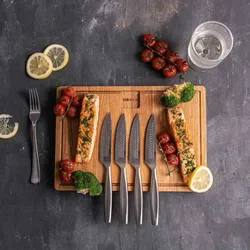 Boska Steakmesser-Set Monaco+ / 4er-Set / Edelstahl-Messerset / Zum Schneiden von Fleisch(ersatz), Fisch und Gemüse / Non-stick