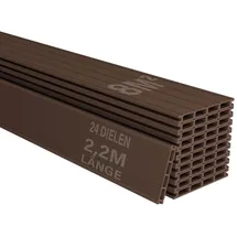 Juskys Terrassendiele 220 cm braun