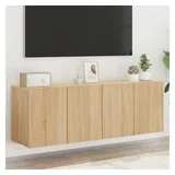 vidaXL TV-Wandschränke 2 Stk. Sonoma-Eiche 60x30x41 cm Braun Holz
