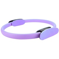 Drfeify 4 Farben Pilates Ring Circle, Dual Grip Fitness Ring Magic Circle Pilates Ring Heimtrainingsgerät Zur Straffung der Inneren und äußeren Oberschenkel (Lila)