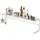 Yamazaki Küchenregal, weiß Metall, ausziehbar 54-92x25x22cm Tower Extendable Kitchen Rack, White, Steel, 54~92 x 22.5 x 25 cm