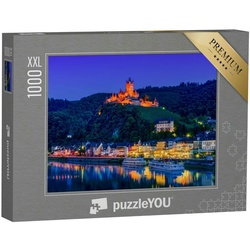 puzzleYOU Puzzle Puzzle 1000 Teile XXL „Cochem, Deutschland, bei Nacht“, 1000 Puzzleteile, puzzleYOU-Kollektionen Regionen, Deutschland