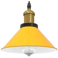 VidaXL Pendelleuchte Höhenverstellbar E27 Gelb Glänzend Ø 22 cm