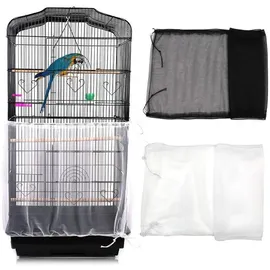 luxuskollektion Vogelkäfig Abdeckung 2er Set 78,7 x 0 x 0 cm schwarz, weiß