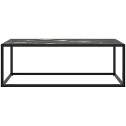 vidaXL Beistelltisch Schwarz mit Schwarzer Marmor-Optik Glas