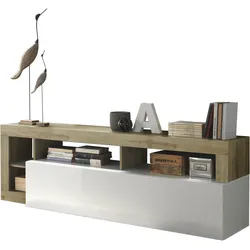 Lowboard INOSIGN "Hamburg", weiß (weiß, cadiz), B:184cm H:58cm T:35cm, Sideboards, Breite 184 cm