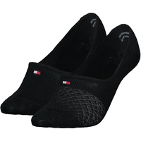 Tommy Hilfiger Damen Footie Socken, Schwarz, 39-42