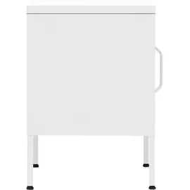 vidaXL Nachttische 2 Stk. Weiß 35x35x51 cm Stahl