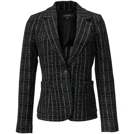 Comma, Blazer kariert Schwarz/Weiß 44