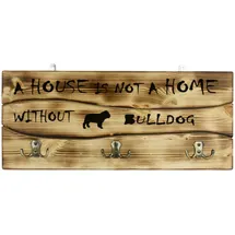 Bulldogge - ein Kleiderbügel mit einem Hund, ein Medaillendisplay, eine Wohndeko