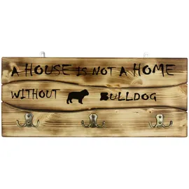 Bulldogge - ein Kleiderbügel mit einem Hund, ein Medaillendisplay, eine Wohndeko