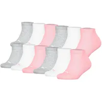 Puma Sneakersocken 12er Pack Grau/Weiß/Pink 35-38