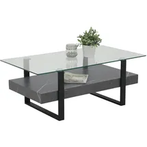 Hela Couchtisch »KONRAD«, (1 St.), Couchtisch; Ablageboden; Glasplatte; Kufengestell grau