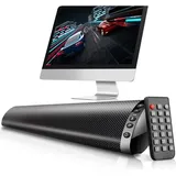 20 W Bluetooth 5.0 TV Soundbar Multifunktions-Wireless-Lautsprecher Stereo-Heimkino-Säule HiFi-Surround-Sound-System USB-Soundbar Wandmontage - Schwarz