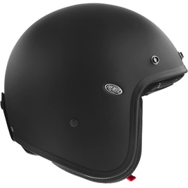 Premier Classic Helm, Schwarz Mit Lederprofilen, L