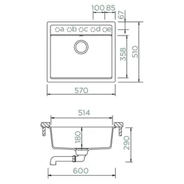 Schock Mono N-100 Unterbau silverstone + Excenterbetätigung