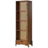 MASSIVMOEBEL24.DE Schrank Mango/seegras 70x40x200 hellbraun lackiert MIZUMI 111
