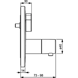 Hansa HansaVAROX Duschthermostat rund für 1 Verbraucher Chrom 40579083