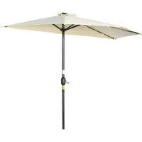 Outsunny Sonnenschirm, Beige Metall, 135x270 cm Sonnen- - Sichtschutz,