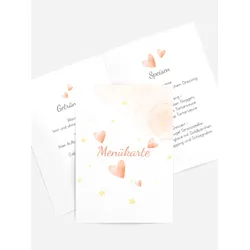 Menükarten Geburtstag selbst gestalten mit Spruch und Fotos im Onlinedesigner bei Meine-Kartenmanufaktur.de