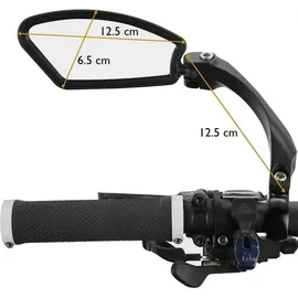 luxuskollektion Fahrradspiegel Rückspiegel Edelstahl Generation 2.0 – Paar (2 Stück)