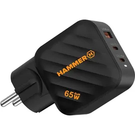 Hammer H Hammer RapidCharge 65-W-Netzteil, 2X USB-C Usb-A, Schnellladung