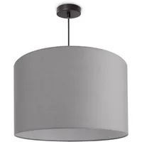 Paco Home Pendelleuchte Esstisch Esszimmerlampe E27 Uni Stoff Grau