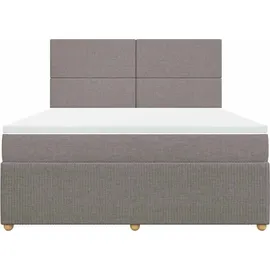 vidaXL Boxspringbett 180 x 200 cm Taupe