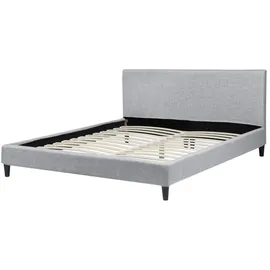 Beliani Bettrahmenbezug FITOU 160 x 200 cm Hellgrau