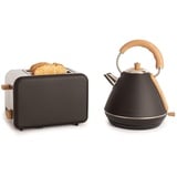 CREATE/PACK TOAST RETRO + KETTLE RETRO L/Toaster Schwarz mit Wasserkocher Schwarz/Wasserkocher 1,7L