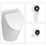 VILLEROY & BOCH O.NOVO Keramik Absaug Urinal mit Deckel & Ablaufgarnitur, weiß
