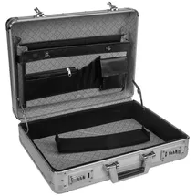 anndora Aktenkoffer DK-201603, silber, mit 2 Zahlenschlössern, aus Aluminium Attaché Koffer - Zahlenschloss abschließbar