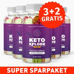 KetoXplode Premium Fruchtgummis 3+2 GRATIS (5 x 60 Stk.) – Fruchtgummis mit fruchtigem Kräutergeschmack