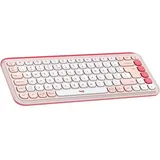 Logitech POP Icon Keys, Rose & Off-White, Logi Bolt, USB/Bluetooth, US (920-013073)