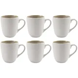 Home4You Kaffeetasse 0,3 l Beige 6 St.