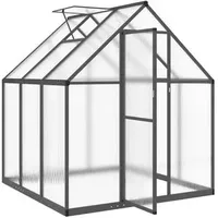 VidaXL Gewächshaus Alu Anthrazit Polycarbonat 4 mm 2,86 m2