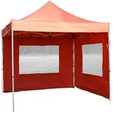 VCM Faltpavillon 3 x 3 m inkl. 2 Seitenteile Terracotta