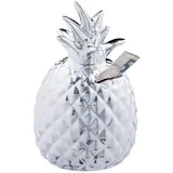 Relaxdays 4 x Spardose Ananas, in Silber